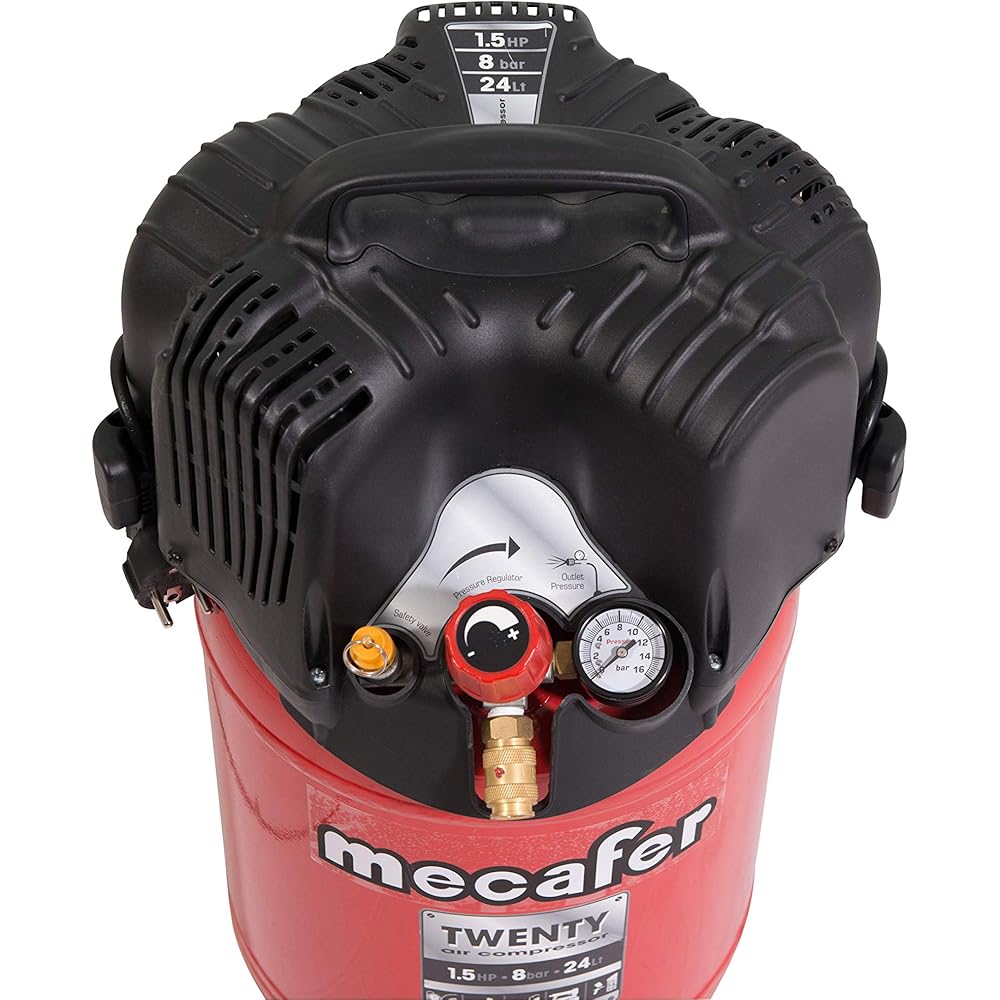 Mecafer Compresseur 24l 1,5hp Twenty : Bricolage