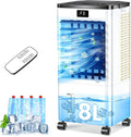 Climatiseur Mobile Silencieux, 8L Refroidisseur d'air 3 IN 1 Climatiseur Portable Ventilateur Humidificateur, 12H Minuterie, 3 Vitesses, Télécommande, Économie d'énergie pour Chambre Maison Bureau