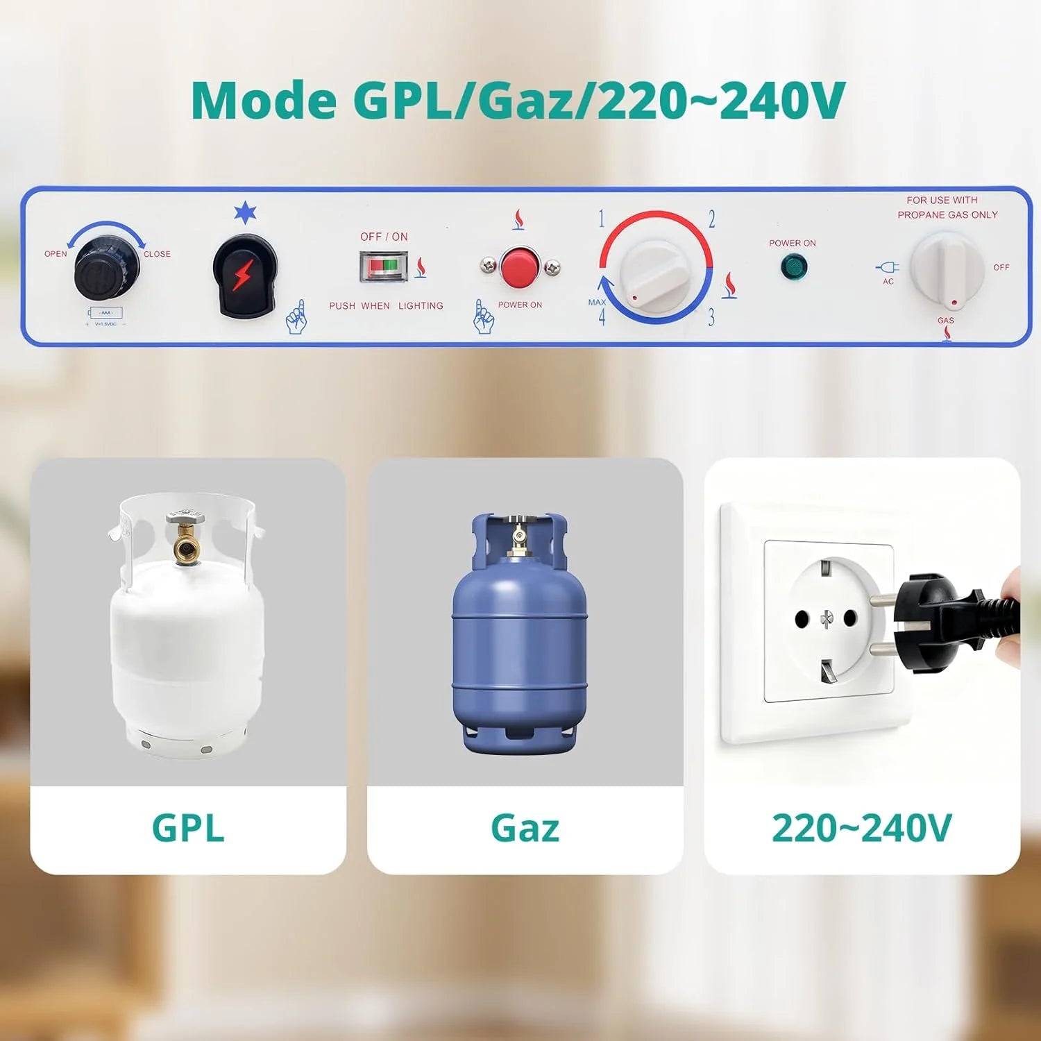 SMETA Frigo Gaz avec Congélateur, 265L, Réfrigérateur Congélateur Combiné Gaz/220V, Frigo Camping Gaz pour Camping-car, Garage, Caravane, Mobile-home, Blanc