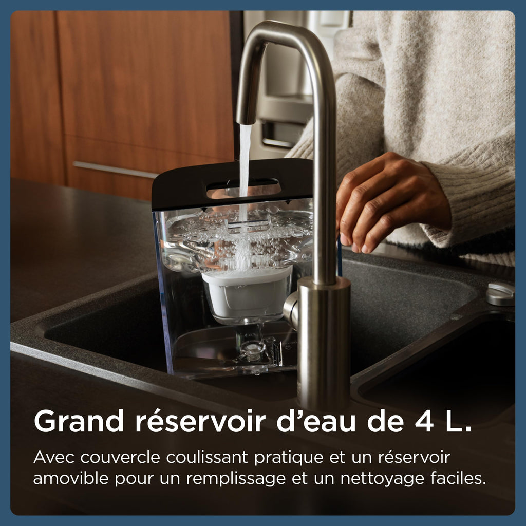 BRITA Cube Distributeur d'eau fitlrée (4.0 L) différentes températures & tailles de contenants pré-enregistrés, technologie UV-C & filtre à eau MAXTRA