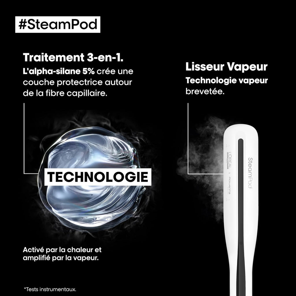 Steampod 3 - Lisseur Vapeur Professionnel 2-en-1 : Lissage & Ondulations - Céramique Fer à lisser à la technologie vapeur - Adapté à tous types de cheveux - L'Oréal Professionnel -