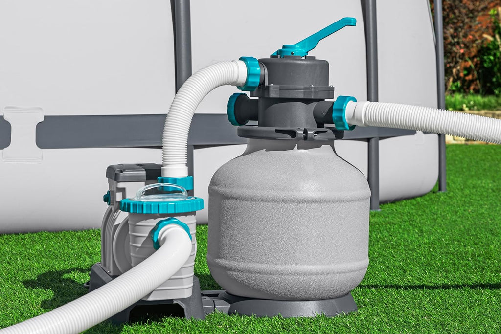 Bestway Pompe de Filtration à Sable pour Piscine Hors Sol 8 327 L - 55,5 cm x 44 cm x 60 cm - Gris/Vert