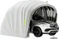 Abri De Voiture Semi-Automatique en Acier Inoxydable, Abri Voiture Exterieur Pliable, Garage Mobile Exterieur, L 5,5m x W 2.5 x H 2.3m / L 5,9m x W 2,7 x H 2,45 m (Gris) (5.9 x 2.7 x 2.45m)