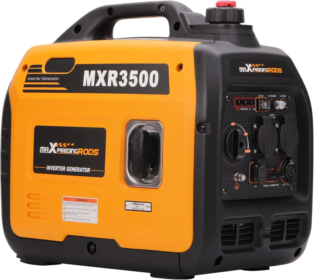 maXpeedingrods 3300W Groupe Electrogene Silencieux Inverter Essence avec Prises USB et 230V Générateur Electrique 4 Temps Generator Léger Secours pour les Caravanes, Garage, Jardin, Camping