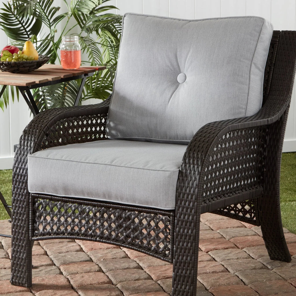 Ensemble de deux coussins d'extérieur haut de gamme Sunbrella pour assise profonde