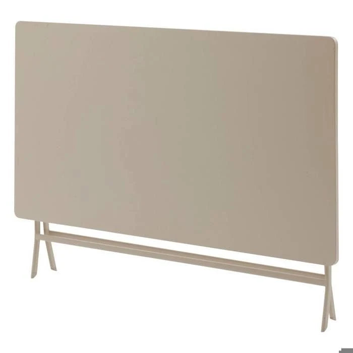 Table de jardin pliante carrée "Greensboro" pétrole 2 places en acier traité époxy - Hespéride