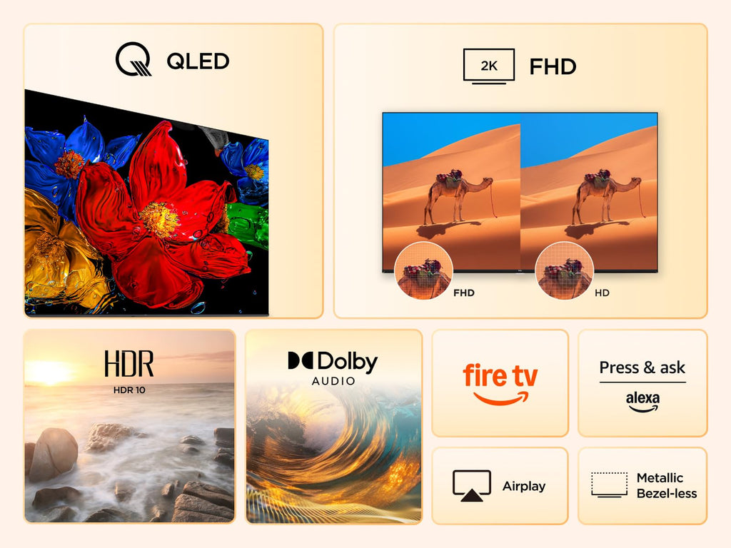 TCL 43 Pouces Full HD Smart QLED Direct LED SF560 avec Fire TV et vocale Alexa
