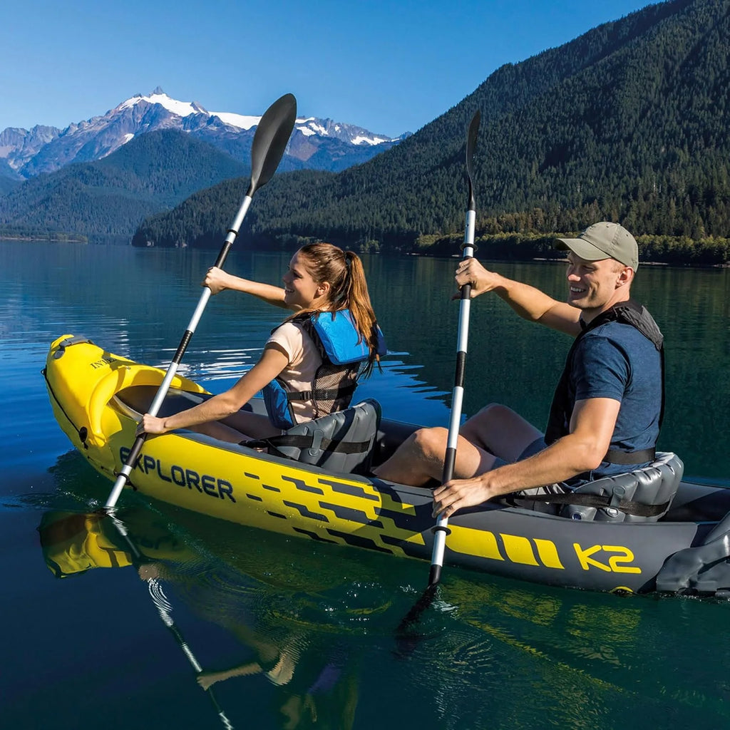 Intex Set Kayak Explorer k2-2 pers (Inclus rames et gonfleur)