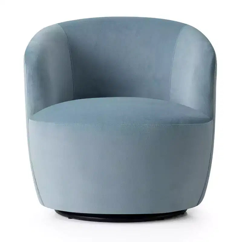 Fauteuil d'appoint pivotant moderne en velours, Fauteuil barillet rembourré avec rotation à 360°, Fauteuil de salon pour le séjour et le coin lecture - Panipeachy