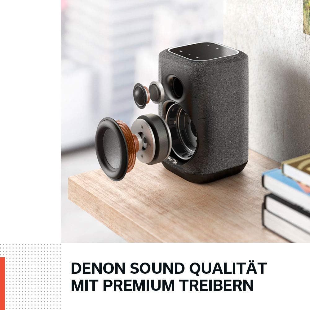 Denon Home 150 enceinte multiroom Hi-Fi avec HEOS intégré, Alexa intégrée, Wi-Fi, Bluetooth, USB, AirPlay 2, audio Hi-Res, noir