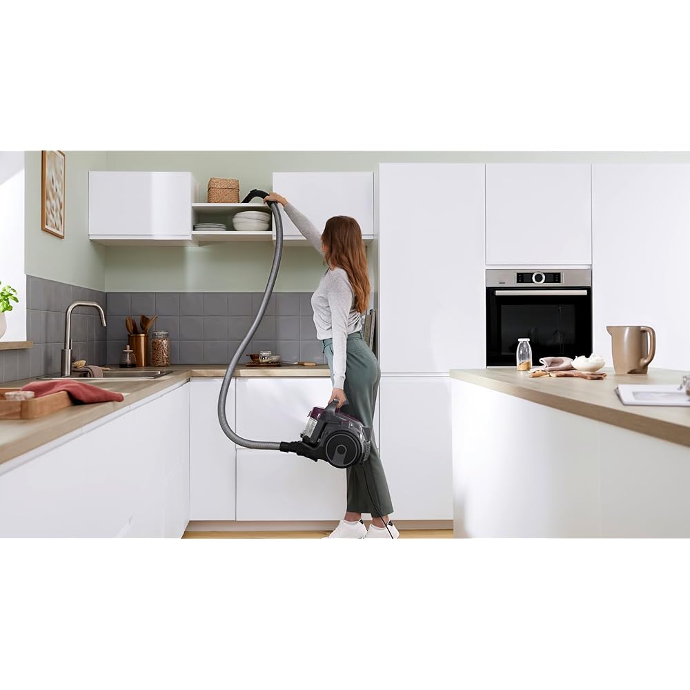 Bosch Electroménager Série 2, BGC05AAA1, aspirateur traîneau sans Sac, capacité de 1,5L, Filtre hygiénique Lavable, Haute Performance d’Aspiration, Rayon d'action de 9 m, Compact et léger, Violet : Cuisine et Maison