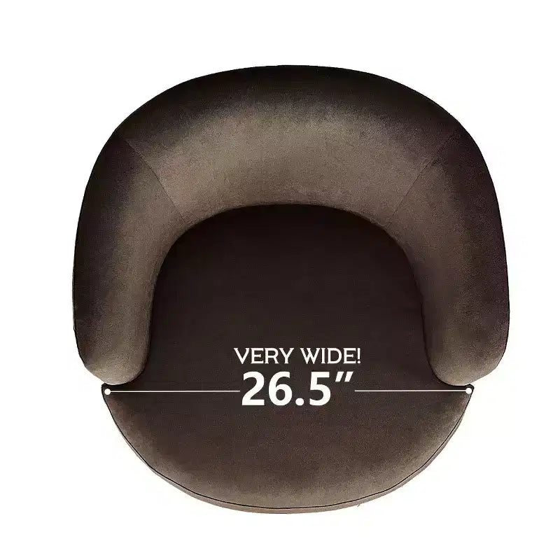 Fauteuil d'appoint pivotant moderne en velours, Fauteuil barillet rembourré avec rotation à 360°, Fauteuil de salon pour le séjour et le coin lecture - Panipeachy
