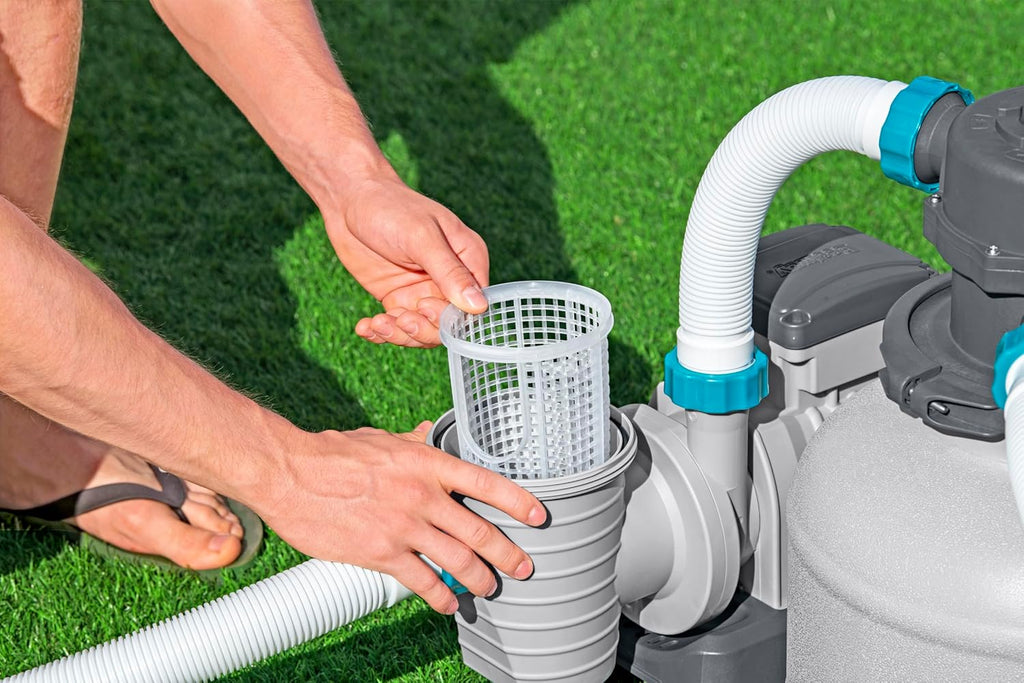 Bestway Pompe de Filtration à Sable pour Piscine Hors Sol 8 327 L - 55,5 cm x 44 cm x 60 cm - Gris/Vert