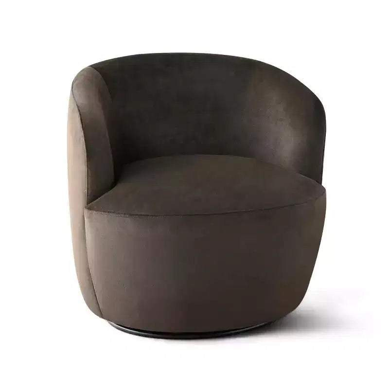 Fauteuil d'appoint pivotant moderne en velours, Fauteuil barillet rembourré avec rotation à 360°, Fauteuil de salon pour le séjour et le coin lecture - Panipeachy