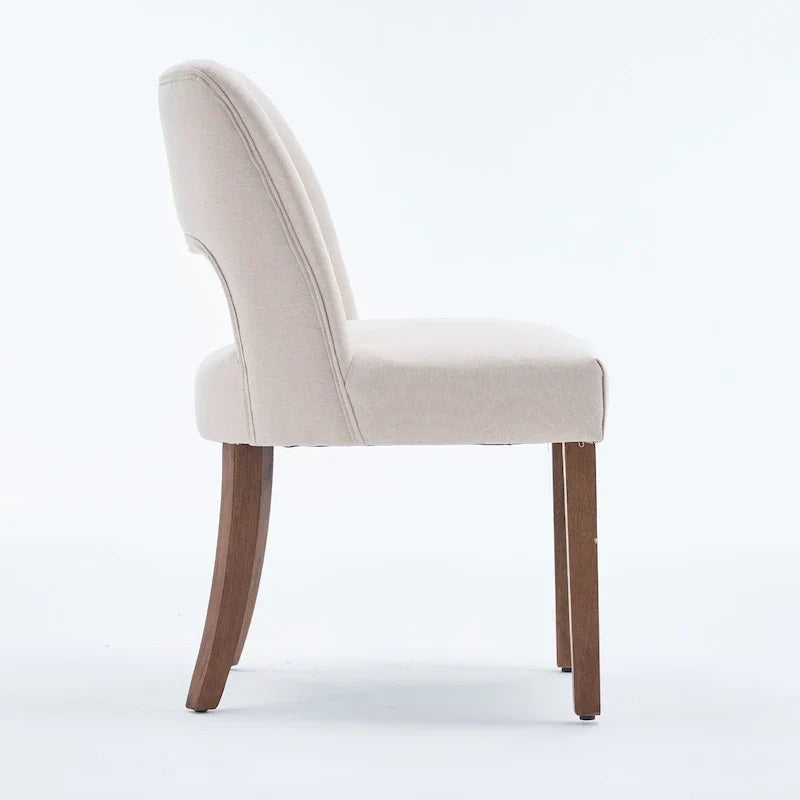 Lot de 4 chaises de salle à manger tapissées de tissu