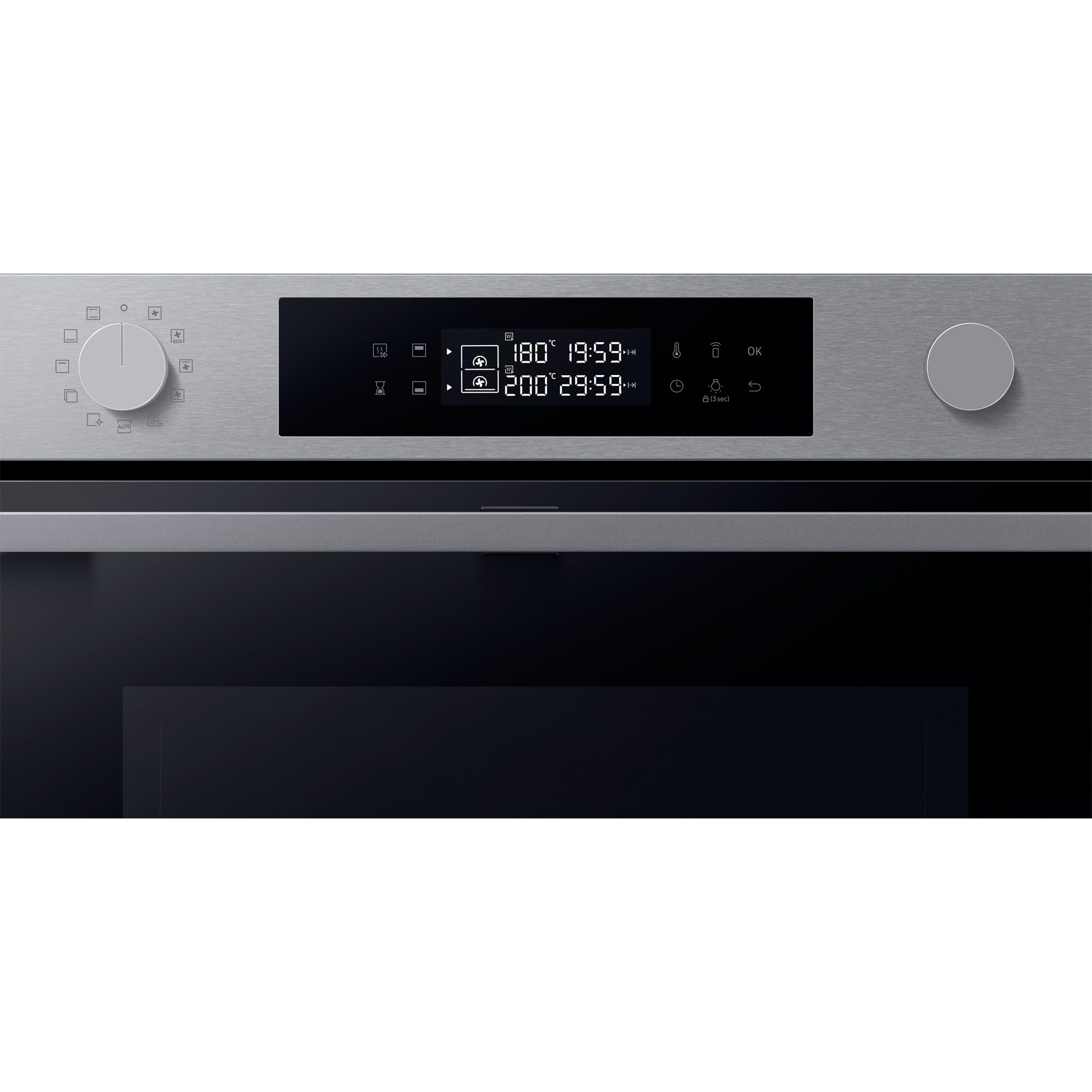SAMSUNG Four encastrable pyrolyse NV7B45305AS dual cook flex,76 litres, wifi