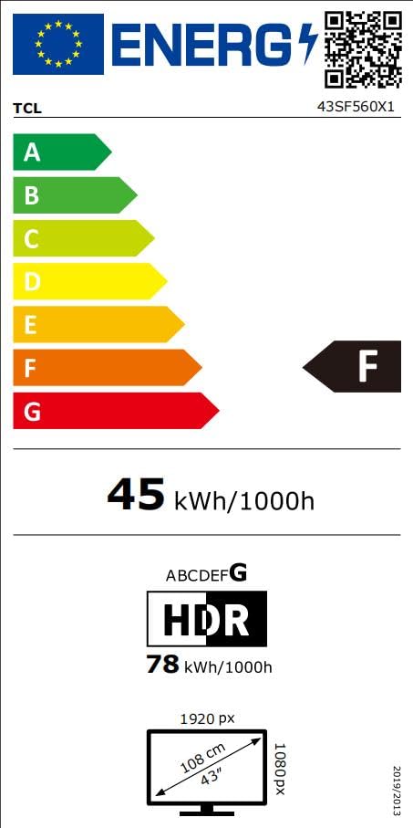 TCL 43 Pouces Full HD Smart QLED Direct LED SF560 avec Fire TV et vocale Alexa