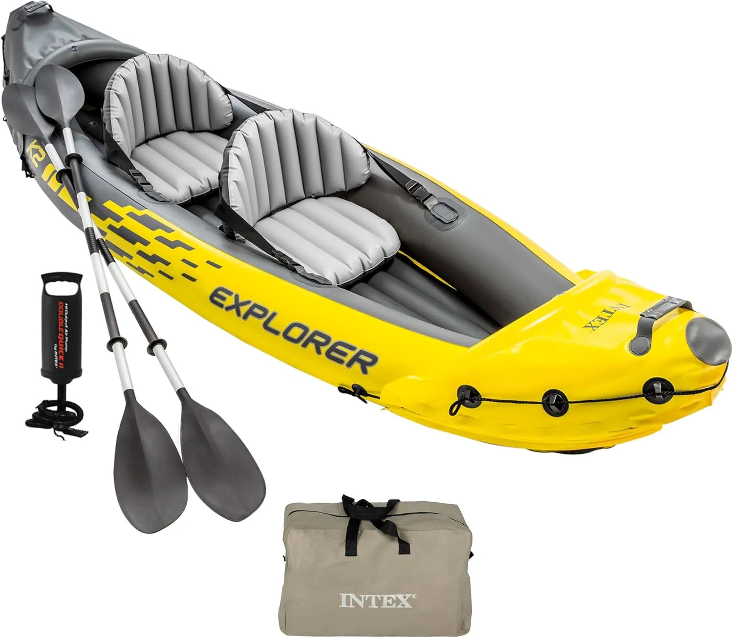 Intex Set Kayak Explorer k2-2 pers (Inclus rames et gonfleur)