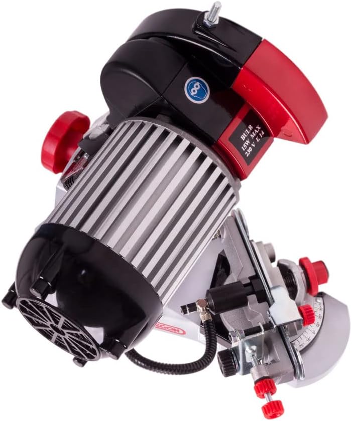 OREGON Affûteuse Professionnelle 230 Volts, Affûteuse de Chaîne de Tronçonneuse Universelle avec Dispositif de Serrage Hydraulique (620-230)