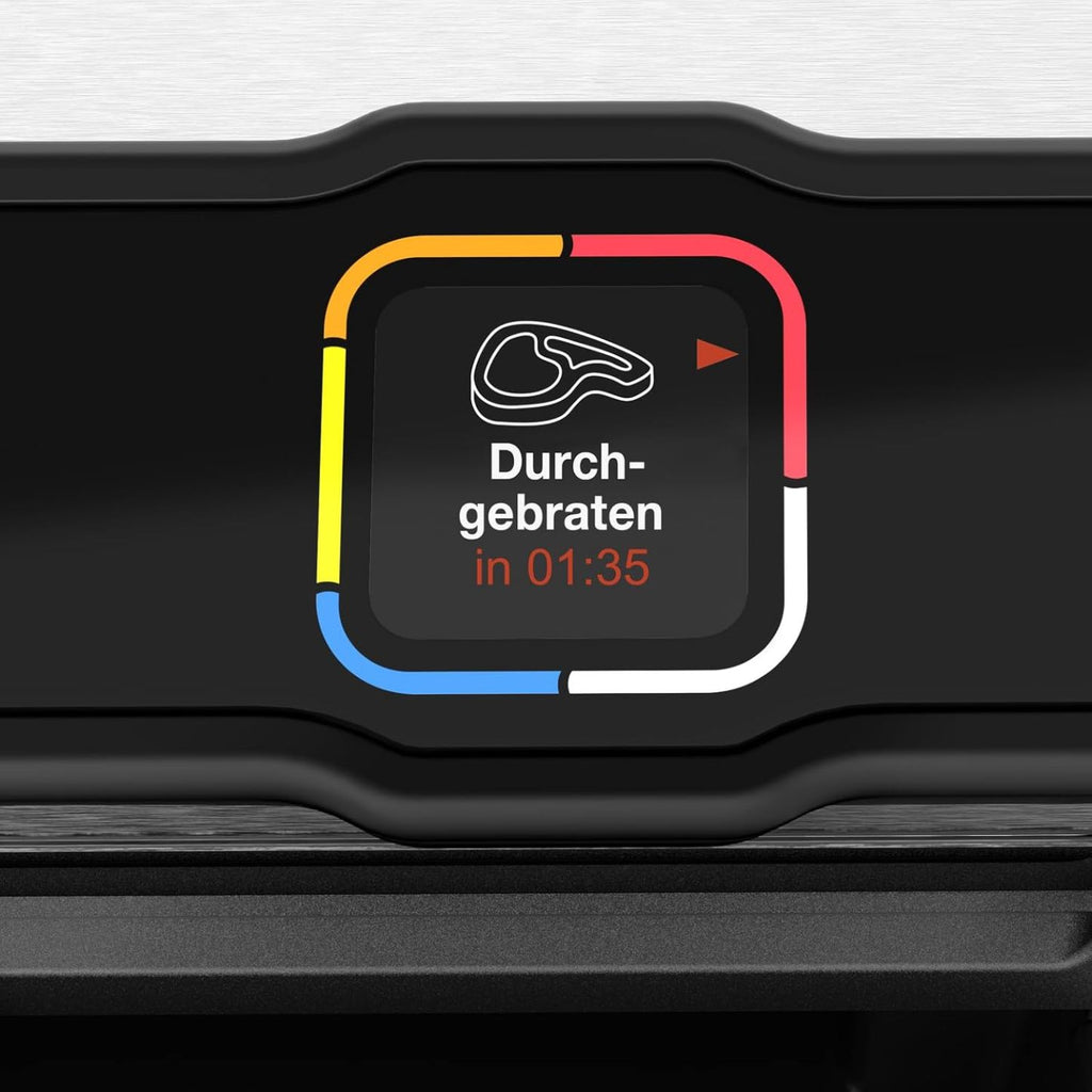 Tefal OptiGrill Elite gril de contact, 12 programmes, écran numérique avec indicateur de cuisson, plaques amovibles, gril électrique, acier inoxydable, GC750D16