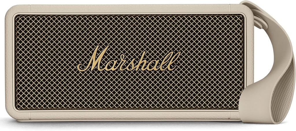 Marshall Middleton enceinte Bluetooth portable sans fil, plus de 20 heures d’autonomie, étanche IP67 – Crème