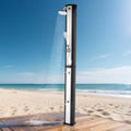 Bonnlo Douche Solaire 60L, Douche Exterieur Solaire avec Pommeau de Douche Douchette et Robinet, Eau Chaude et Température réglable, Idéal pour Jardin Plage Piscine