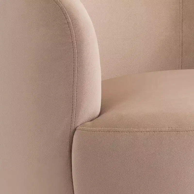 Fauteuil d'appoint pivotant moderne en velours, Fauteuil barillet rembourré avec rotation à 360°, Fauteuil de salon pour le séjour et le coin lecture - Panipeachy