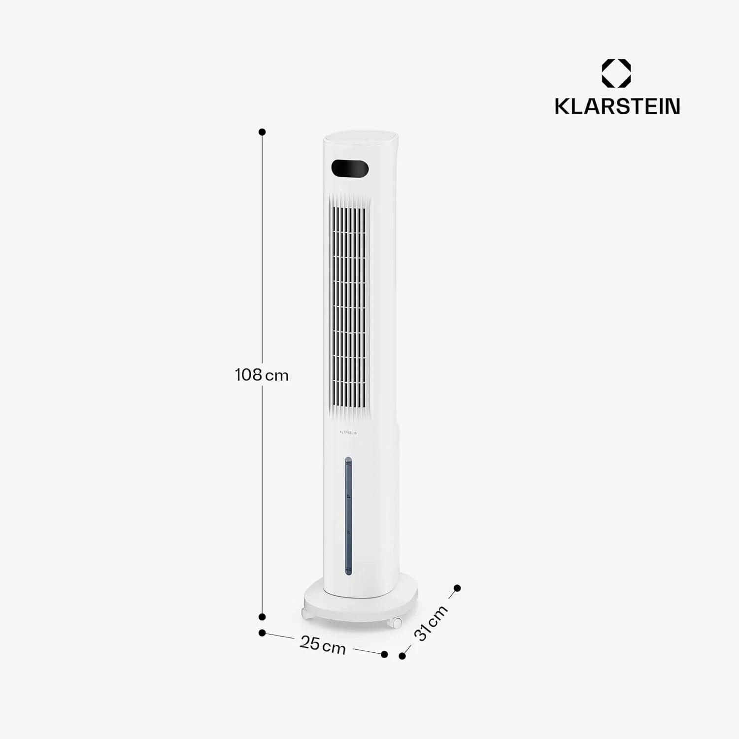 KLARSTEIN Rafraichisseur d’Air, Refroidisseur d’Air Évaporatif, 5L, Télécommande, Application, Mobile, Ventilateur Climatiseur Chambre 30m², White