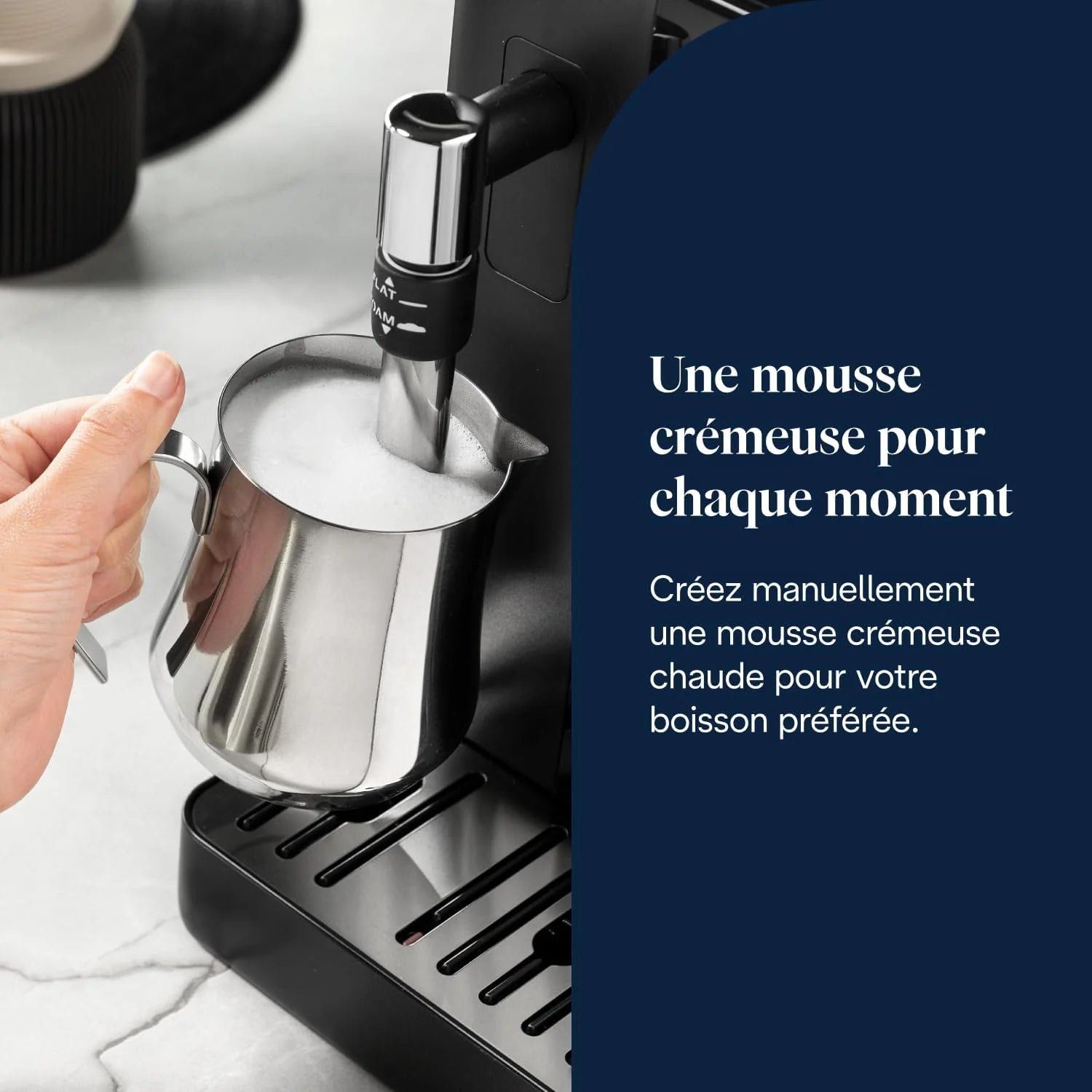 De’Longhi Rivelia - Perfetto Machine à Café Automatique, Mousseur à Lait Classique, 8 Boissons Enregistrées, Écran Tactile Couleur, Réservoir à Grains de Café Interchangeables, Noir (EXAM440.35.B)