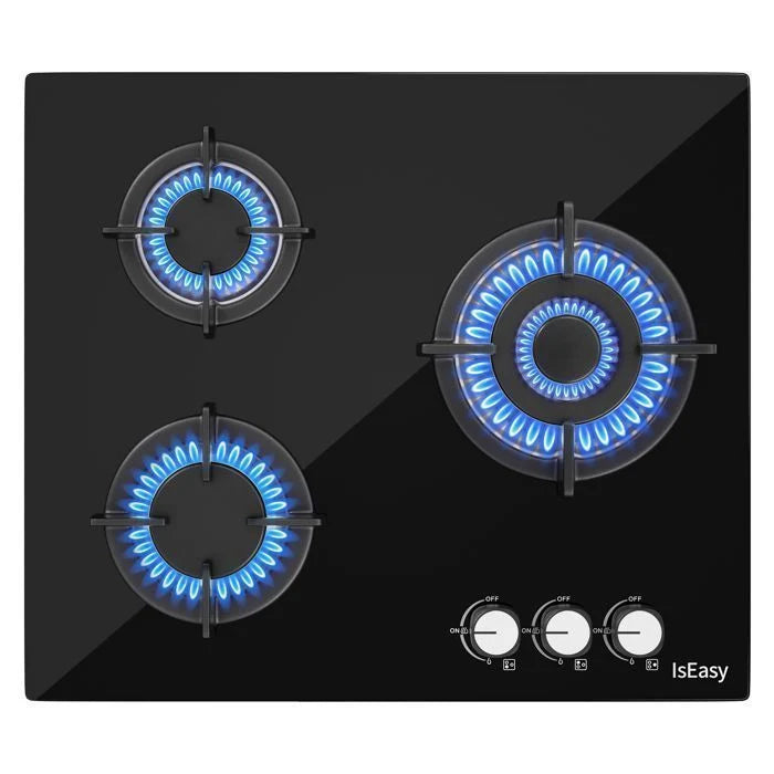 Plaque gaz ISEASY 3 feux encastrable 60x52 cm
