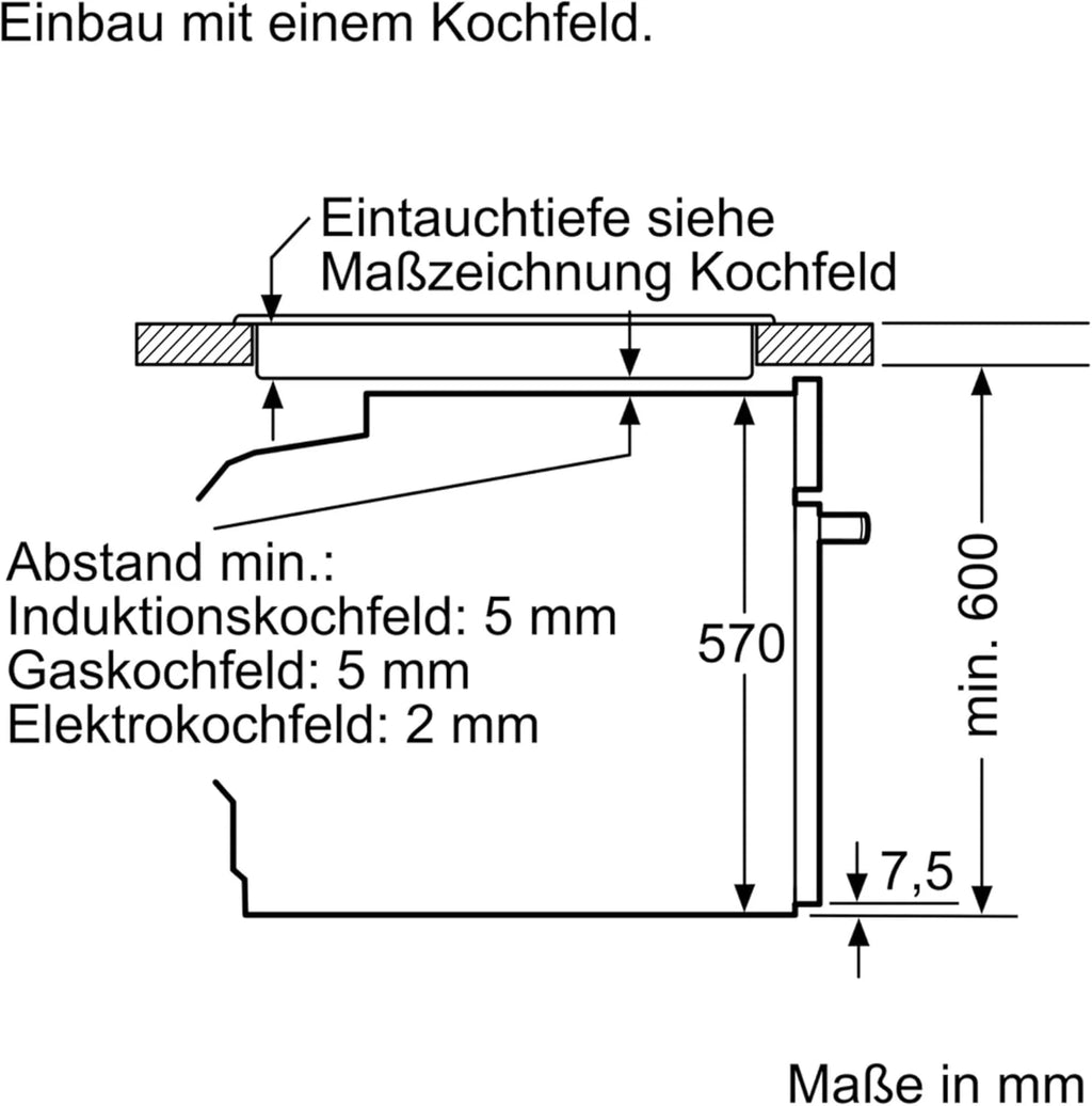 Bosch HBG5780S0 - Série 6, Four encastrable - Multi-fonctions - Pyrolyse - Grande capacité de 71 L - 3600 W - Inox
