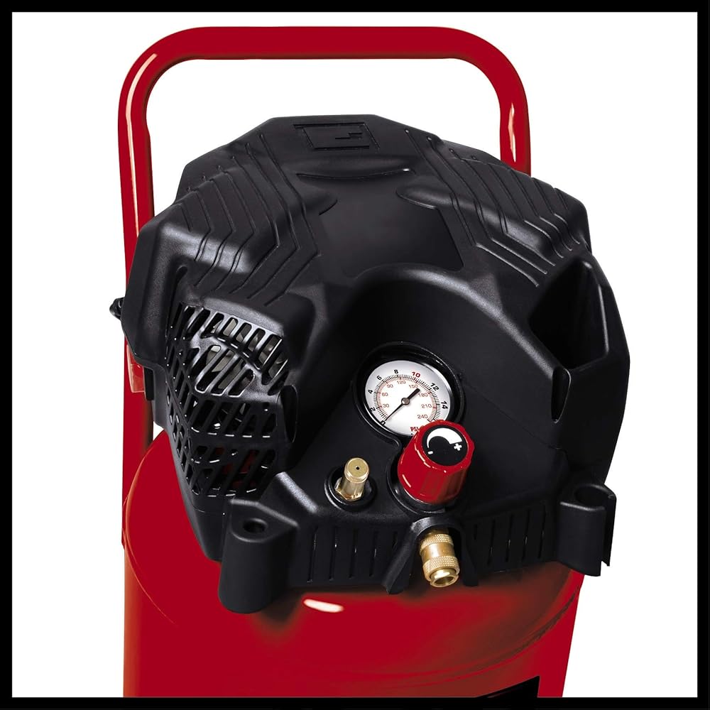 Einhell Compresseur TH-AC 240/50/10 OF (Puissance moteur 1500 W, 50 L) &amp; Accessoire Tuyau HP 15 m pour compresseur, Pression maximale 15 bar, Raccord 1/4 : Bricolage