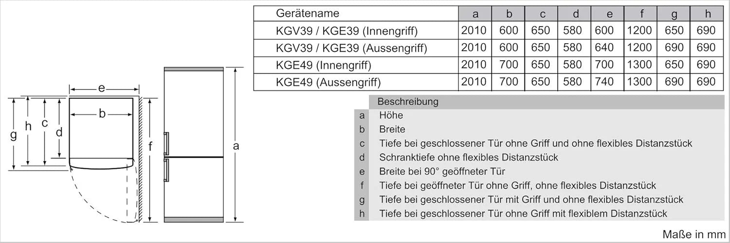 Bosch KGE398IBP - Série 6, Réfrigérateur combiné pose-libre, 201 x 60 cm, Inox anti trace de doigts
