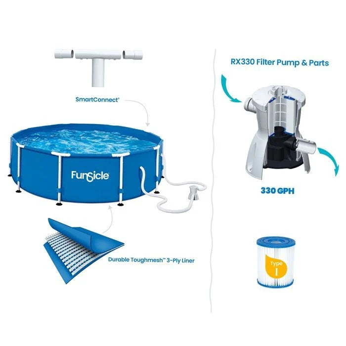 Piscine tubulaire ronde Funsicle Activity Pool Ø 3,05m x h 76cm