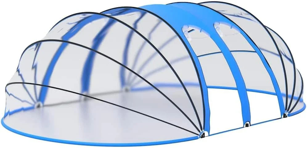 vidaXL Dôme de Piscine Ovale Couverture de Piscine Pavillon de Piscine Tente de Piscine Jardin Extérieur Arrière-Cour 620x410x210 cm