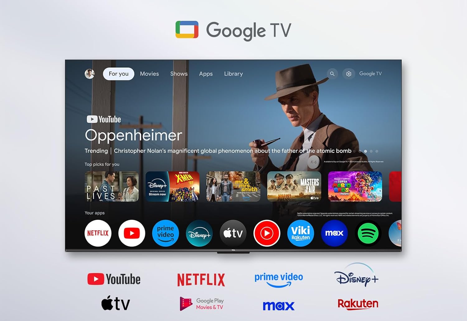 TCL TV QLED 4K 139 cm 55T8B - QLED Pro - 144Hz - Google TV [Classe énergétique E]
