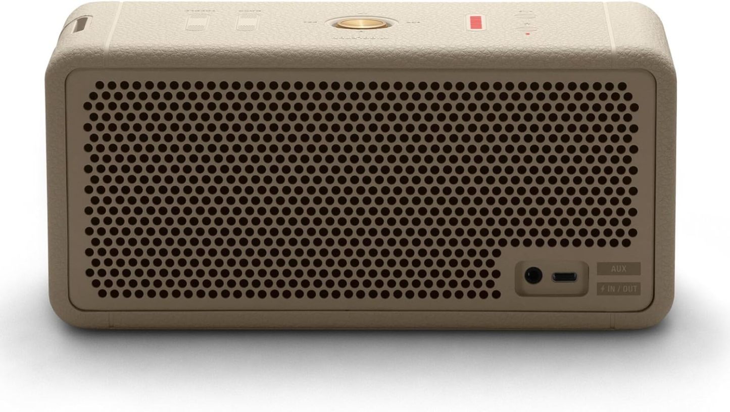Marshall Middleton enceinte Bluetooth portable sans fil, plus de 20 heures d’autonomie, étanche IP67 – Crème
