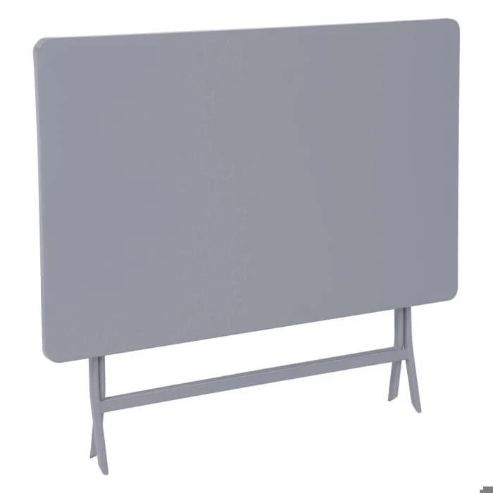 Table de jardin pliante carrée "Greensboro" pétrole 2 places en acier traité époxy - Hespéride