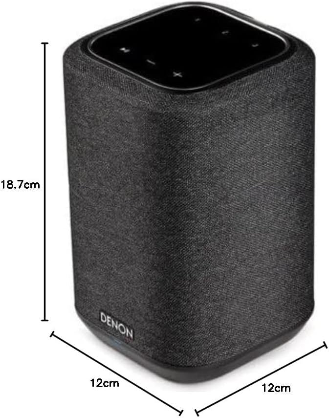 Denon Home 150 enceinte multiroom Hi-Fi avec HEOS intégré, Alexa intégrée, Wi-Fi, Bluetooth, USB, AirPlay 2, audio Hi-Res, noir