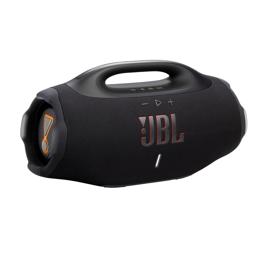 JBL Boombox 4, Enceinte Bluetooth Portable, Son JBL Pro, AI Sound Boost, étanchéité et résistance à la poussière IP68, jusqu'à 34 h d’autonomie, Conne