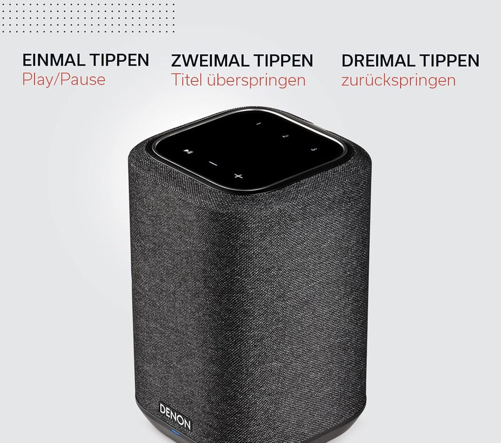 Denon Home 150 enceinte multiroom Hi-Fi avec HEOS intégré, Alexa intégrée, Wi-Fi, Bluetooth, USB, AirPlay 2, audio Hi-Res, noir