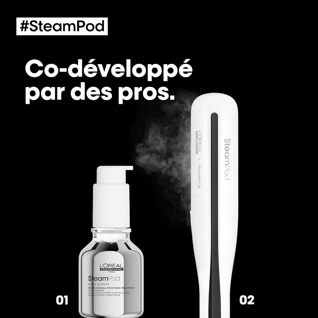 Steampod 3 - Lisseur Vapeur Professionnel 2-en-1 : Lissage & Ondulations - Céramique Fer à lisser à la technologie vapeur - Adapté à tous types de cheveux - L'Oréal Professionnel -