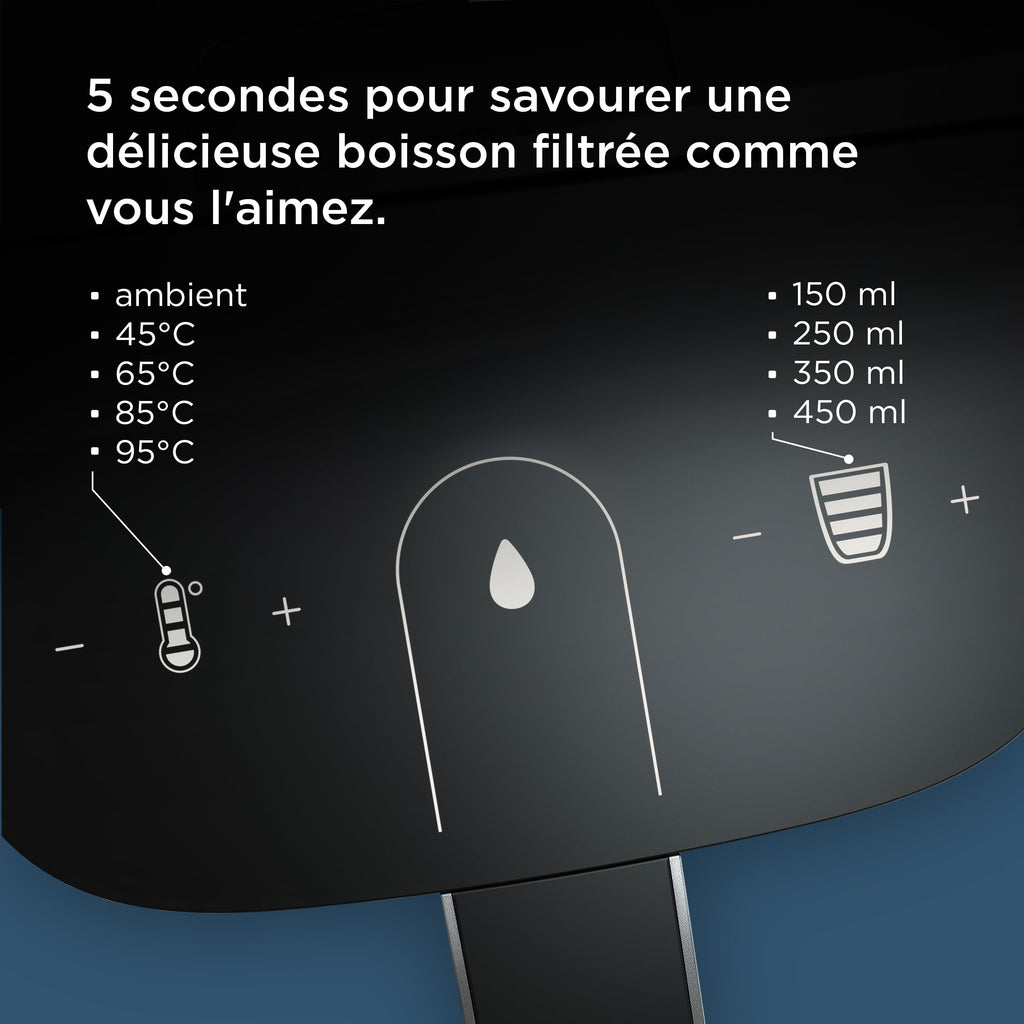 BRITA Cube Distributeur d'eau fitlrée (4.0 L) différentes températures & tailles de contenants pré-enregistrés, technologie UV-C & filtre à eau MAXTRA