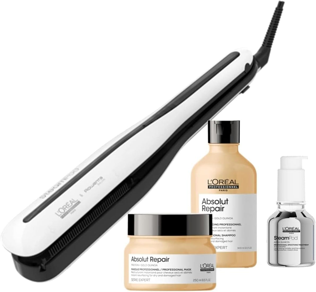 Steampod 3 - Lisseur Vapeur Professionnel 2-en-1 : Lissage & Ondulations - Céramique Fer à lisser à la technologie vapeur - Adapté à tous types de cheveux - L'Oréal Professionnel -