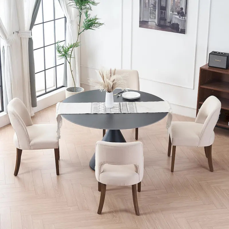 Lot de 4 chaises de salle à manger tapissées de tissu