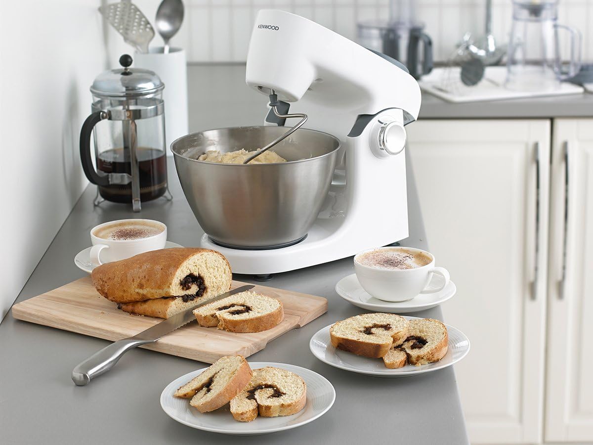 Kenwood MultiOne Robot Ptissier KHH326WH, Bol Multifonction, Centrifugeuse, Blender, Presse-Agrumes et Hachoir, 1000 W, 4,3 Litres, Plastique, Blanc