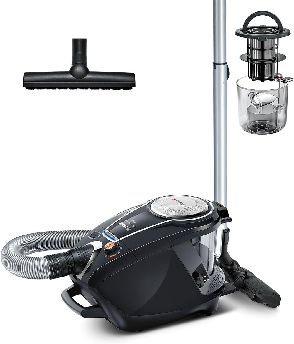 Bosch Electroménager Série 8, BGS7MS64, aspirateur traîneau sans Sac ProSilence, extrêmement Silencieux, Technologie SensorBagless et système de Netto