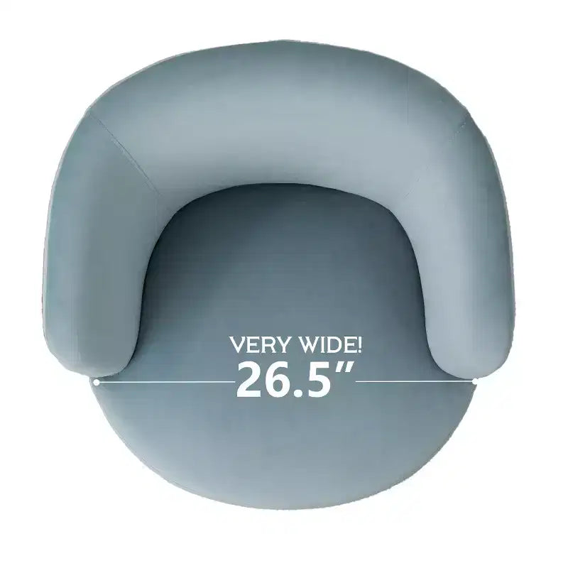 Fauteuil d'appoint pivotant moderne en velours, Fauteuil barillet rembourré avec rotation à 360°, Fauteuil de salon pour le séjour et le coin lecture - Panipeachy