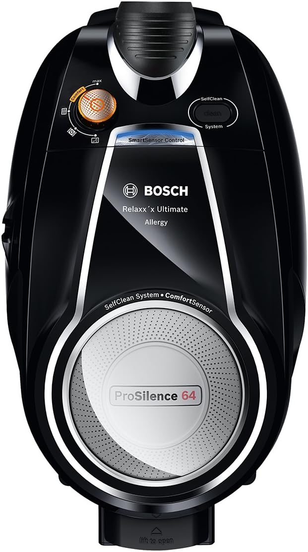 Bosch Electroménager Série 8, BGS7MS64, aspirateur traîneau sans Sac ProSilence, extrêmement Silencieux, Technologie SensorBagless et système de Netto