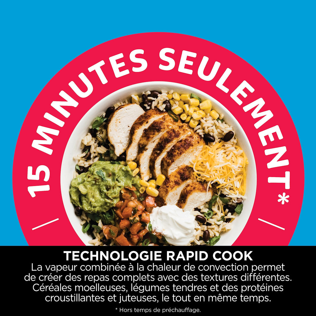 Ninja Speedi 10-en-1 Cuiseur rapide, Air Fryer, Friteuse à air et Multicuiseur, 5.7L, Repas pour 4 en 15 minutes, Vapeur, Gril, Cuire au four, Rôtir,